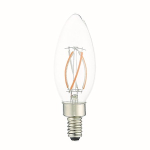 4W E12 Candelabra Base B11 Torpedo Curved Filament LED Replacement Lamp (Pack of 10)