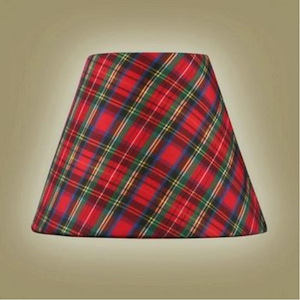 Chandelier Shade - Plaid Hardback Clip Style (pack of 6)