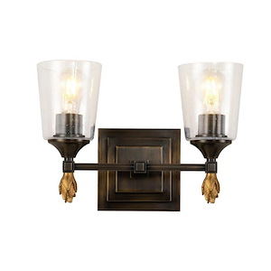 Vetiver - 2 Light Bath Vanity-9.75 Inches Tall and 13.8125 Inches Wide - 1093606