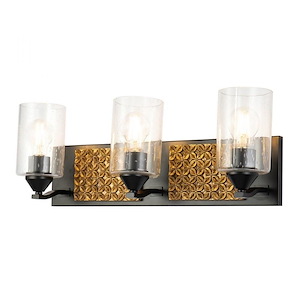 Arcadia - 3 Light Bath Bar-8 Inches Tall and 22.25 Inches Wide