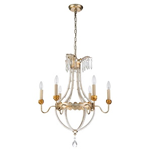 Lemuria - 6 Light Chandelier In Traditional Style-27 Inches Tall and 25 Inches Wide - 917279