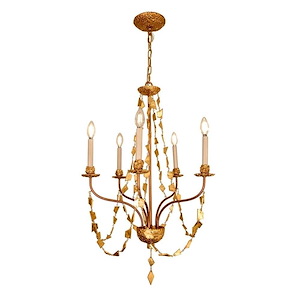 Mosaic - 5 Light Mini Chandelier In Traditional Style-35.5 Inches Tall and 21.5 Inches Wide