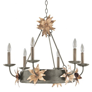 Simone - 6 Light Chandelier In Rustic Style-24 Inches Tall and 27 Inches Wide - 903569