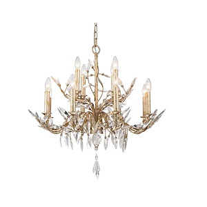 12 Light Chandelier In Traditional Style-29 Inches Tall and 28 Inches Wide