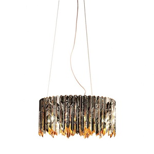 Flambeau Inspired Peron - 6 Light Chandelier In Glam Style-11 Inches Tall and 24 Inches Wide