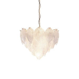 Flambeau Inspired Acanthus - 7 Light Small Chandelier In Traditional Style-17 Inches Tall and 20 Inches Wide