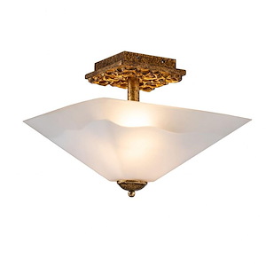 Star - 2 Light Flush Mount-10 Inches Tall and 14.5 Inches Wide
