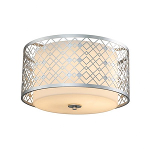 Ziggy - 2 Light Flush Mount In Art Deco Style-9 Inches Tall and 16 Inches Wide - 1285800