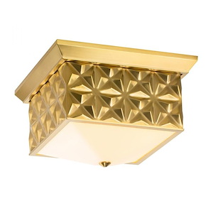 Alpha - 4 Light Square Flush Mount-10 Inches Tall and 14.5 Inches Wide - 1093518