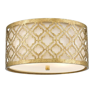 Arabella - 2 Light Flush Mount In Transitional Style-8 Inches Tall and 16 Inches Wide