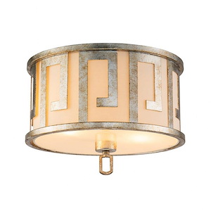 Lemuria - 2 Light Flush Mount In Transitional Style-11 Inches Tall and 15 Inches Wide