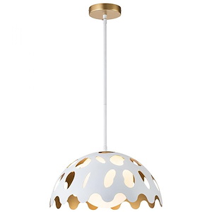 Pebbles - 1 Light Pendant-8 Inches Tall and 15 Inches Wide - 1335333