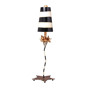 La Fleur - 1 Light Buffet Table Lamp In Traditional Style-37 Inches Tall and 9 Inches Wide