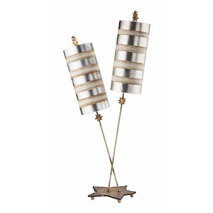Nettle Luxe - 2 Light Double Buffet Table Lamp In Eclectic Style-40 Inches Tall and 21.5 Inches Wide - 1093575