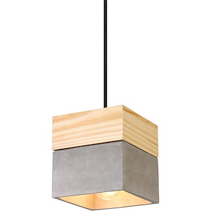 Industrial Collection-1 Light 60 Watt Pendant-6 Inch Wide and 7 Inch Tall