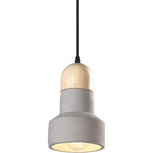 Industrial Collection-1 Light 60 Watt Pendant-6 Inch Wide and 10 Inch Tall