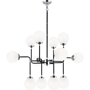 Particles-12 Light 40 Watt Pendant-38 Inch Wide and 27 Inch Tall