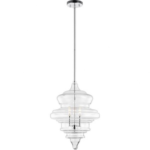 Whirl-3 Light 40 Watt Pendant-15 Inch Wide and 21 Inch Tall