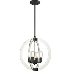 Dangle Candle-4 Light 60 Watt Pendant-18 Inch Wide and 19 Inch Tall