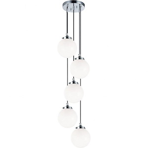 The Bougie-5 Light 40 Watt Pendant-18 Inch Wide and 8 Inch Tall - 885859