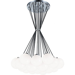 The Bougie-19 Light 40 Watt Chandelier-30 Inch Wide and 8 Inch Tall - 885861