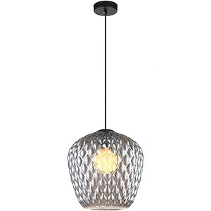 Quilted Gem-1 Light 100 Watt Pendant-10 Inch Wide and 12 Inch Tall - 885816
