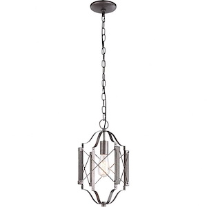 Asher-1 Light 60 Watt Pendant-10 Inch Wide and 14 Inch Tall - 1008541