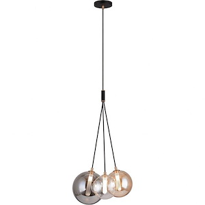 Magma-3 Light Chandelier-12 Inch Wide and 29 Inch Tall