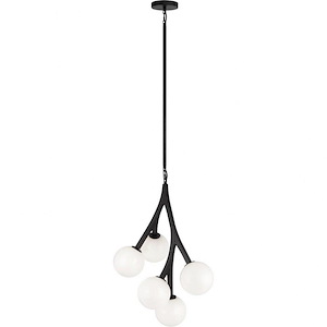 Rami-5 Light Chandelier- 10 Inch Wide and  24 Inch Tall