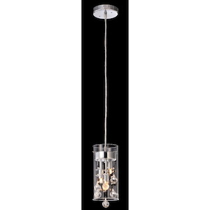 Glass-Encased Bubble Droplet-3 Light 40 Watt Pendant-5 Inch Wide and 11 Inch Tall