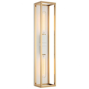 Shadowbox-2 Light 10 Watt Wall Sconce-4.75 Inch Wide and 22 Inch Tall
