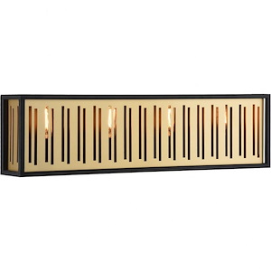 Goldenguild-4 Light 60 Watt Wall Sconce-25 Inch Wide and 7 Inch Tall