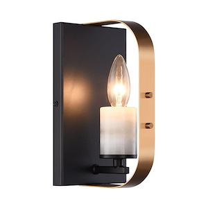 Crandle-1 Light 60 Watt Wall Sconce-5 Inch Wide and 9 Inch Tall