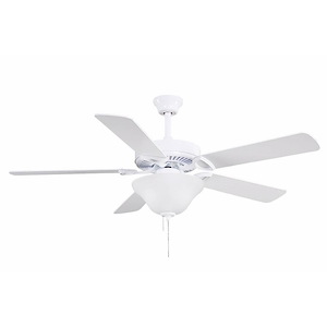 America 5-Blade 52 Inch Ceiling Fan Made in USA with Light Kit In Contemporary and Transitional Style