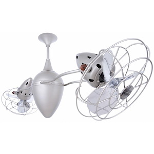 Ar Ruthiane - Damp Rated 6-Blade Ceiling Fan In Contemporary and Transitional Style-12 Inches Tall and 46 Inches Wide