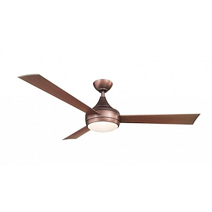 Donaire - Ceiling Fan with LED Light Kit in Contemporary and Transitional Style 9 Inches Tall and 52 Inches Wide