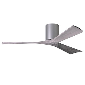 Irene-3H 3-Blade 52 Inch Flush Mount Ceiling Fan In Contemporary and Transitional Style