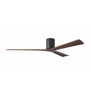 Irene-3H - 3 Blade Flush Mount Paddle Fan-10 Inches Tall and 72 Inches Wide