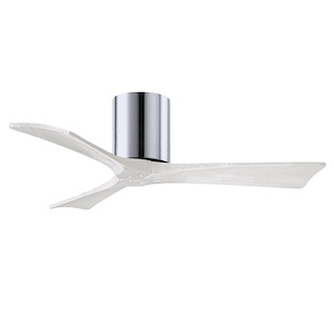 Irene-3HLK Three Blade Flush Mount Ceiling Fan with Integrated LED in Rustic Style 42 Inches Wide - 431082