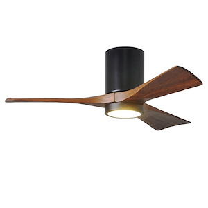Irene-3HLK Three Blade Flush Mount Ceiling Fan with Integrated LED in Rustic Style 42 Inches Wide