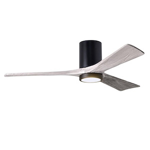 Irene-3HLK 3-Blade Flush Mount Ceiling Fan with Integrated LED in Rustic Style 52 Inches Wide