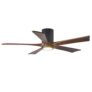 Irene-5HLK 5-Blade Flush Mount Ceiling Fan with Integrated LED in Rustic Style 52 Inches Wide
