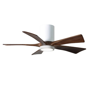 Irene-5HLK Five Blade Flush Mount Ceiling Fan with Integrated LED in Rustic Style 42 Inches Wide - 543265