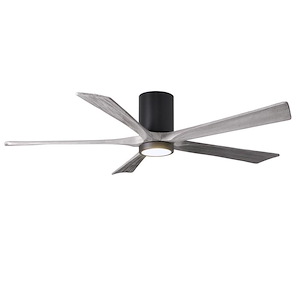 Irene-5HLK Five Blade Flush Mount Ceiling Fan with Integrated LED in Rustic Style 60 Inches Wide