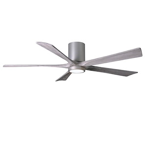 Irene-5HLK Five Blade Flush Mount Ceiling Fan with Integrated LED in Rustic Style 60 Inches Wide