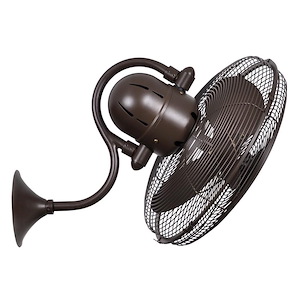 Laura - 3 Blade Wall Fan In Contemporary and Transitional Style-14.5 Inches Tall and 16 Inches Wide