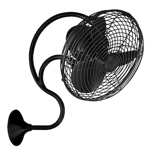 Melody - 3 Blade Wall Fan In Contemporary and Transitional Style-20 Inches Tall and 13 Inches Wide