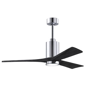 Patricia-3 Three Blade Ceiling Fan with LED Light Kit in Contemporary Style 52 Inches Wide - 543261