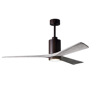 Patricia-3 Three Blade Ceiling Fan with LED Light Kit in Contemporary Style 60 Inches Wide