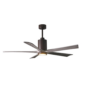 Patricia-5 Five Blade Ceiling Fan with LED Light Kit in Contemporary Style 60 Inches Wide - 543257